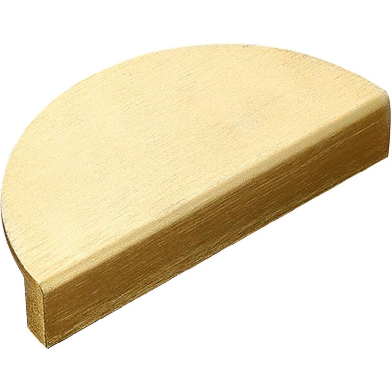 Set Mit 1 Halbmondförmigen Schubladen- Oder Schrankgriff Aus Gebürstetem Messing, Goldfarben, 10 Cm