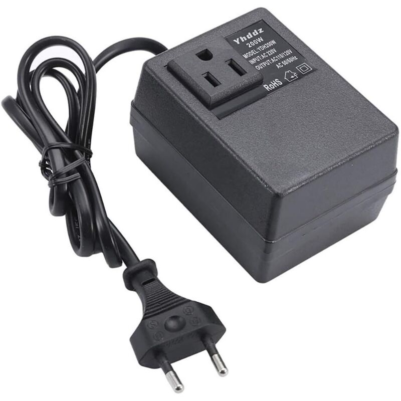 Toplionace 220v Auf 110v Wechselspannungswandler, Einphasiger Reise-abwärtstransformator, 200w Eu-stecker