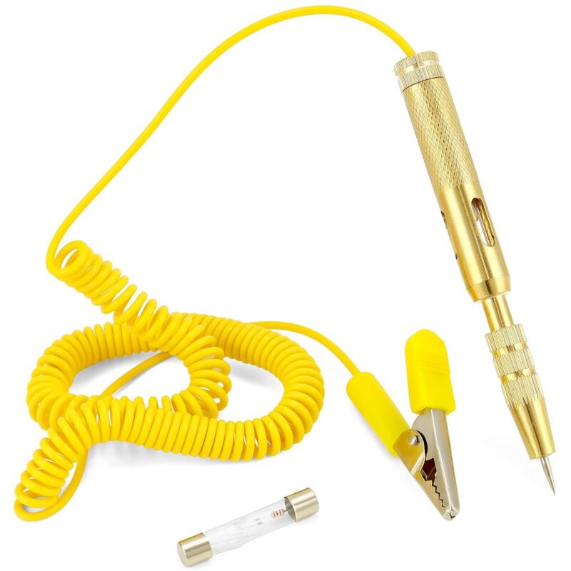 6 V, 12 V, 24 V Auto-schaltkreistester, Auto-relais-tester, Auto-elektrik-tester Mit Kontrollleuchte, Mechaniker-tester Für Niederspannung, Gelb