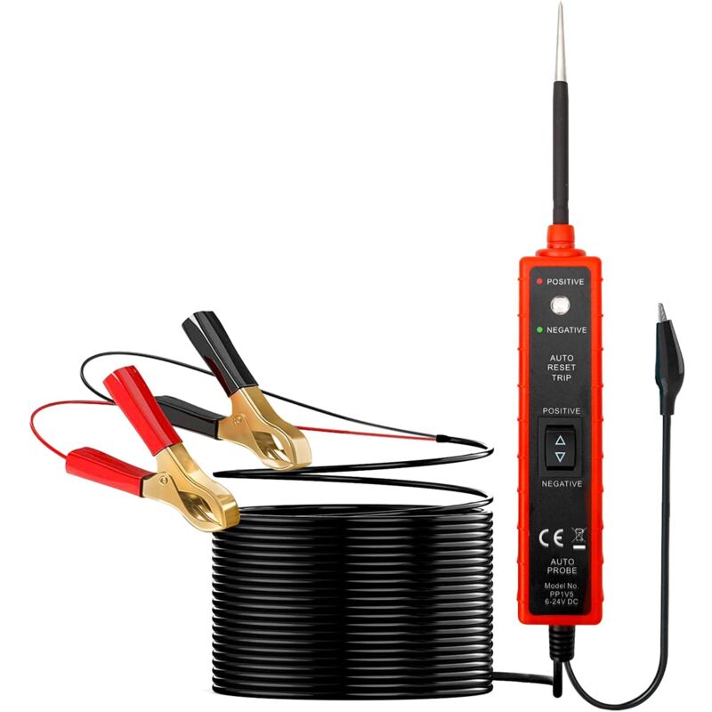 Dc 6–24 V Tester Für Elektrische Fahrzeugsysteme, Schaltkreisdetektor, Schaltkreisanalysator, Power Probe, Durchgangsprüfung, Kurzschlussprüfung, Polaritätserkennung