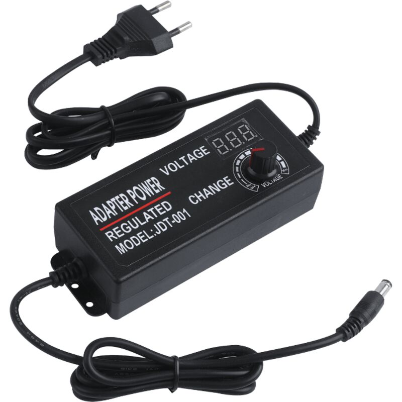 Dc 3–24 V, 3 A, 15–72 W, Einstellbarer Beleuchtungstransformator Mit Einstellbarem Netzteil, Schaltadapter Mit Display, 3 A Led-treiber Für Led-streifen, Eingang Ac 100–240 V