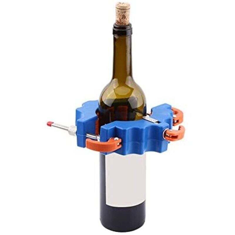Manueller Flaschenschneider, Rundflaschenschneider, Diy-glaswerkzeug Mit Hartmetall-schneidscheibe, Verstellbarer Rundglas-weinschneider - Blau