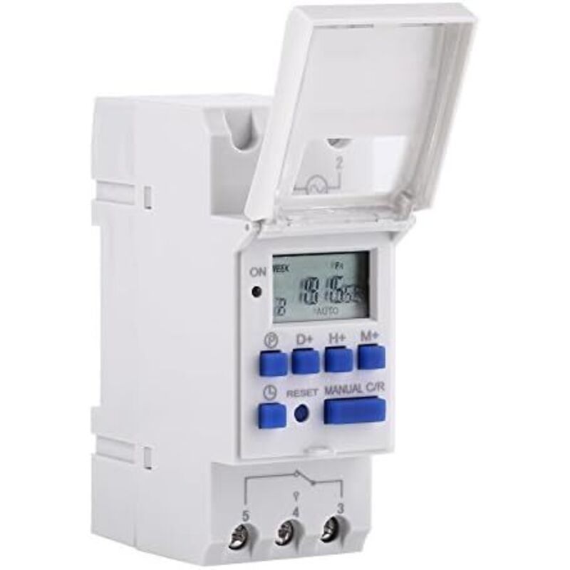 Programmierbarer Digital-timer, Digital-timer, Lcd-display, Wöchentlicher Digitaler Zeitschalter Mit Programmierfunktion, Din-schiene, Programmierbarer Digital-timer Ahc15 A (12 V)