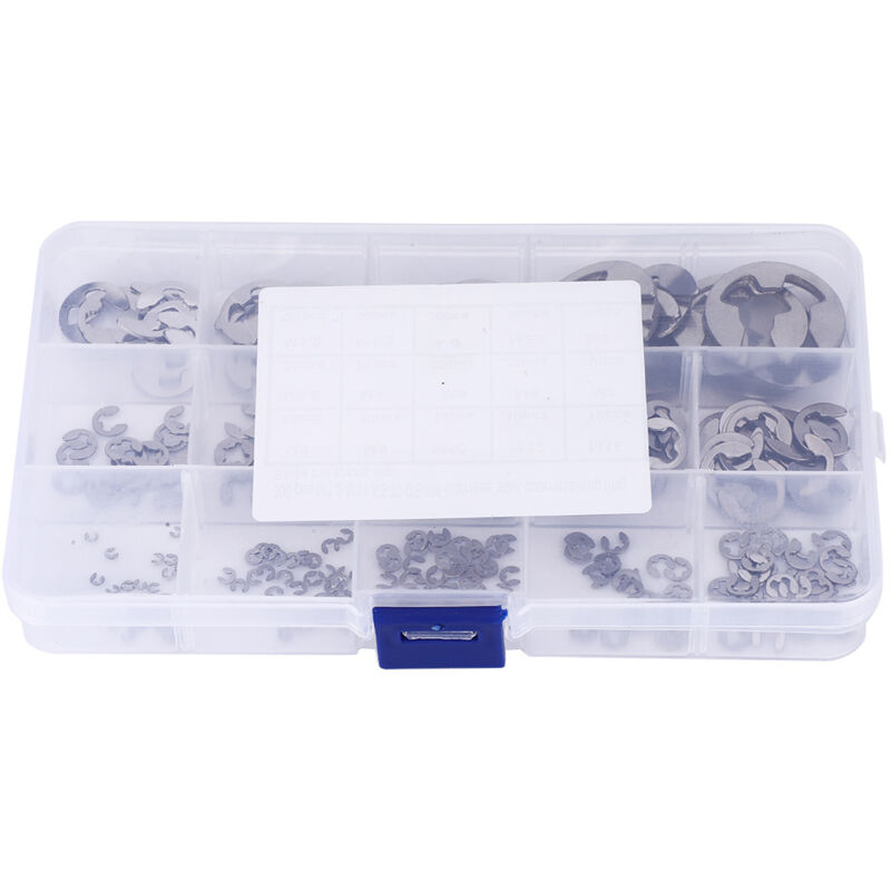 300-teiliges E-clip-set Aus Edelstahl, E-typ-sicherungsringe, Sortiment M1.2 M15