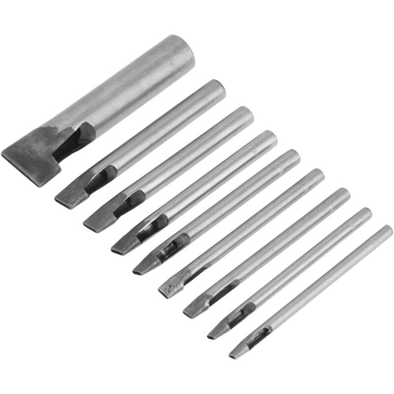 2 Mm, 9-teiliges Lederlocher-set, Runde Stahlschneider Für Gürtel, Uhrenarmbänder, Schuhe, Stoffe Und Diy-bastelprojekte