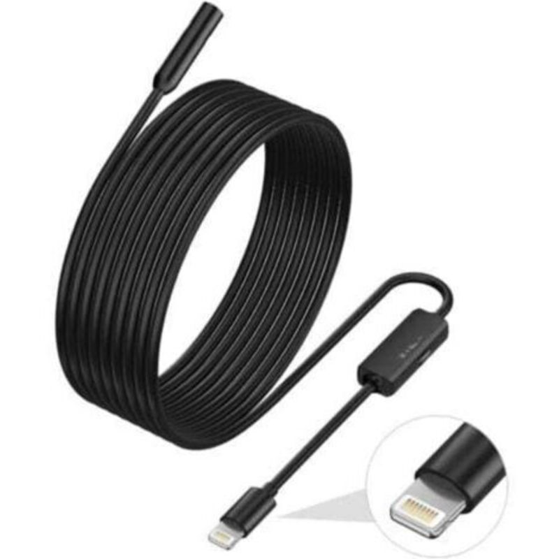 Endoskop Für Iphone, Ilihome Telekamera Mit 5,5-mm-objektiv, Endoskop Mit 3,5 Meter Langem, Halbstarrem Kabel, Ip68 Wasserdicht