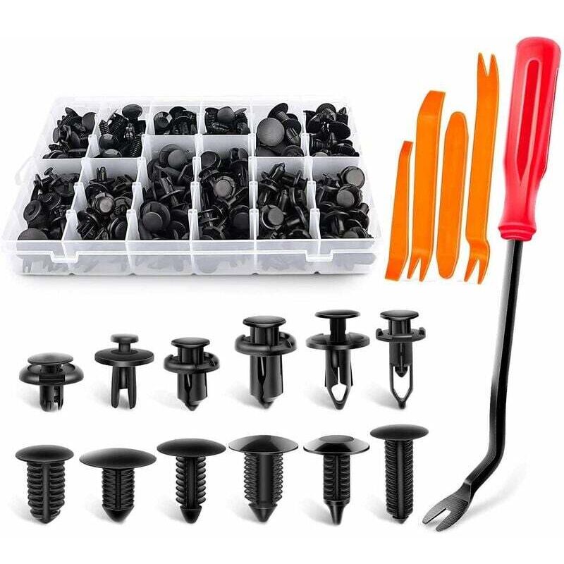 240 Stück Auto-clips, Nietclips, Kunststoffbefestigungen Für Autotürverkleidungen, Türleisten, Stoßstangen, Kotflügelclips Mit Aufbewahrungsbox Und Demontagewerkzeug