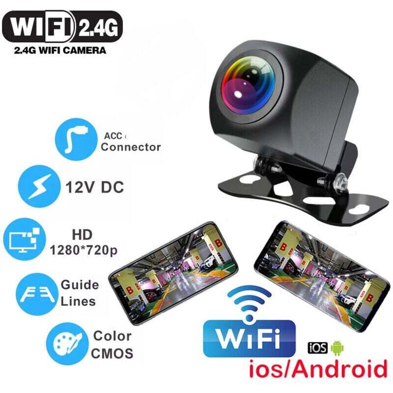 Wlan-rückfahrkamera, 170°-weitwinkel, Hd-nachtsicht, Kompatibel Mit Iphone Und Android, 12 V