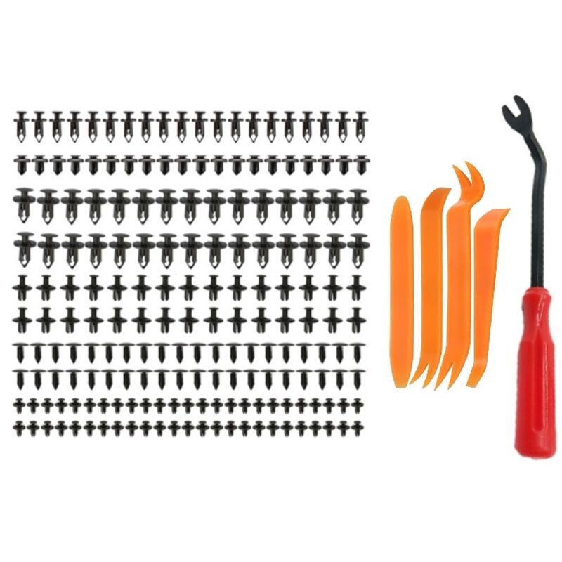 190 Autoclips, Kunststoffnietclips Für Die Autoreparatur, Halteclips, Kunststoffnietbefestigungen, Universelle Kunststoffnietclips Für Autotürverkleidungen Und Zierleisten