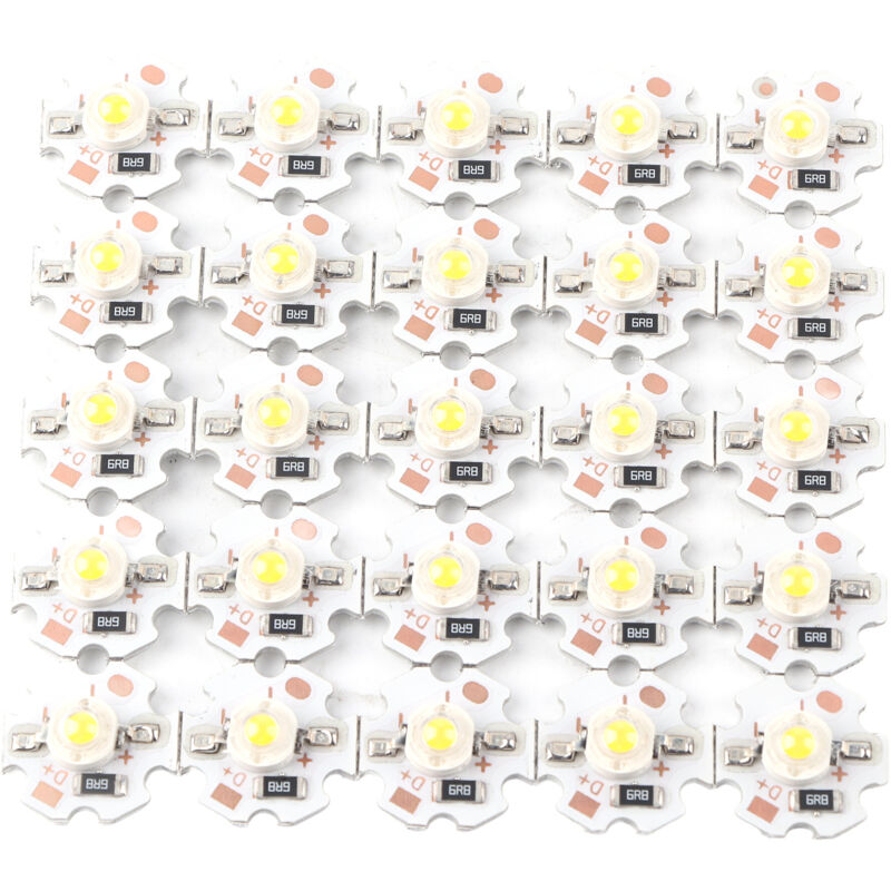 25 Led-lampenperlen, 5v Led-chips, 200lm, 1w Hochleistungs-smd-led-lampenchip-birne Für Heimstudio, Ausstellungen, Lebensmittelbeleuchtung/spotlampen-ersatz (warmweiß 3000-3200k)