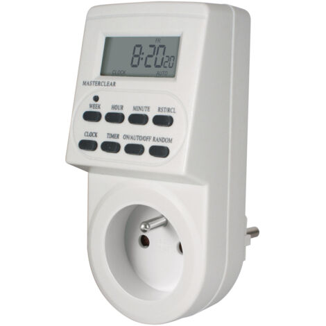 Dz20 Digitaler Wochentimer – 10 Ein-/ausschaltprogramme – 3500 W Leistung – 230 V Netzanschluss – Lcd-display Mit Sekundenanzeige