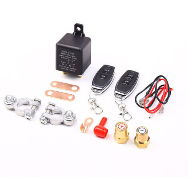 12v Batterietrennschalter, 12v 200a Relais Mit 2 Fernbedienungen, Diebstahlsicherung Für Auto, Boot, Lkw, Wohnmobil (200a)