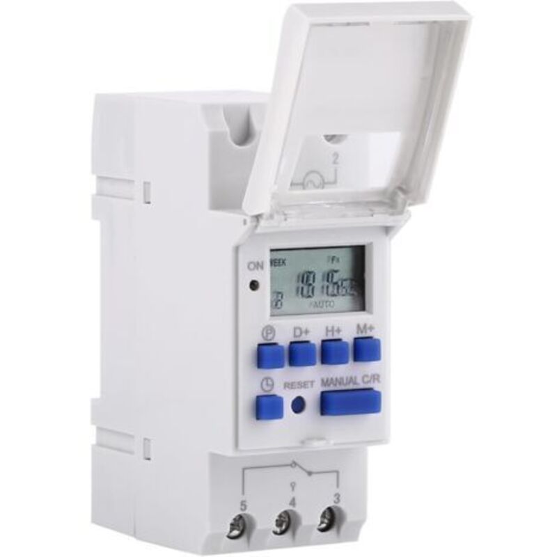 Digitaler Lcd-timer, 220-v-wechselstrom-schienenmontage, 16 Schaltgruppen, Wöchentlich Programmierbares Zeitschaltrelais
