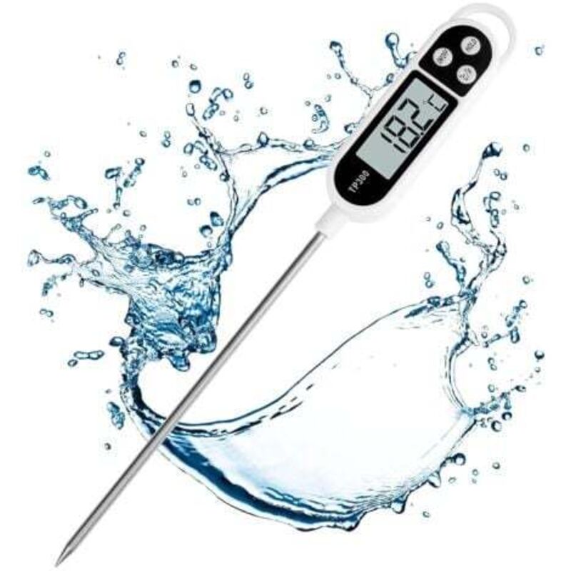 Küchenthermometer, Digitales Thermometer Mit Langer Sonde, Sofortablesendes Kochthermometer, Fleischthermometer Für Lebensmittel, Fleisch, Öl, Milch, Wein, Grillgut Und Heißes Wasser