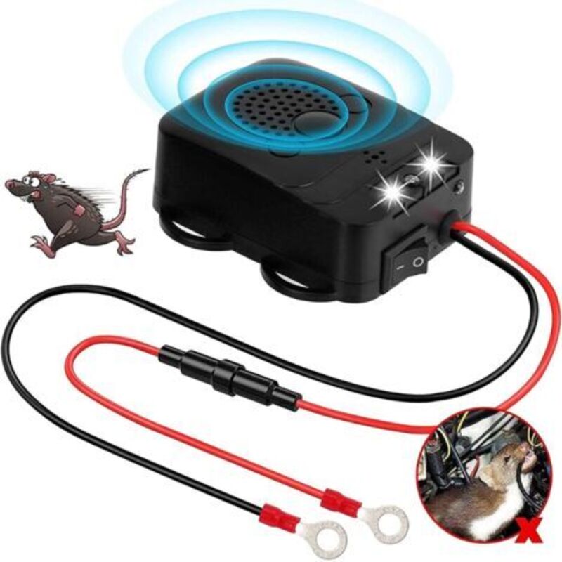 Ultraschall-autoabwehrgerät – Schutz Vor Mardern Und Mäusen – Frequenz 12 Khz Bis 25 Khz – Warnung Bei Niedrigem Batteriestand – Blinkende Leds