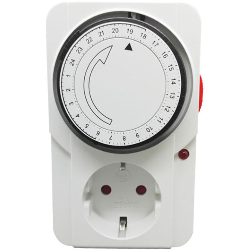 Mechanischer Tagestimer 3000 W – 16 A Stromstärke – 220–240 V Ac Netzteil – Flammhemmendes Pc-material – 24-stunden-timerbereich