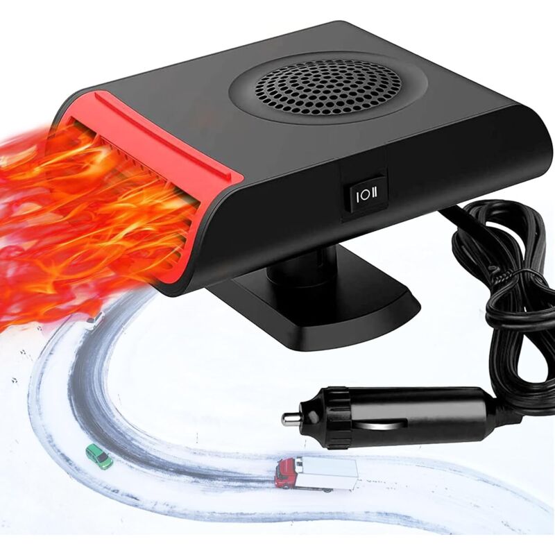 Autoheizung, 12v 150w, 2-in-1 Tragbare Autoheizung, Autoheizungslüfter Mit Windschutzscheibenenteiser