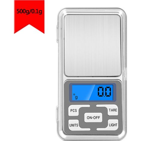 Elektronische Waage, Taschenwaage, 500 G/0,1 G Mini-digital-taschenwaage Für Schmuck/tee/hefe/kaffee Küchengramm (500 G/0,1 G)