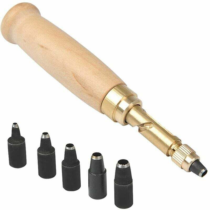 Automatischer Lederahle Mit 6 Bits (1,5 Bis 4 Mm) Für Gürtel Und Näharbeiten