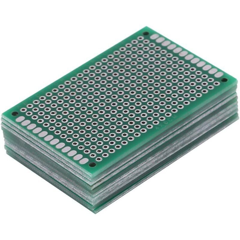 Ahlsen 10 Stück 4 X 6 Cm Doppelseitige Prototypenplatine Prototyping Löten Universelle Leiterplatte Für Diy- Und Elektronikprojekte