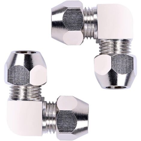 Stück 6-mm-klemmringverschraubungen, Silberne Rechtwinklige Pneumatische Schlauchverschraubung