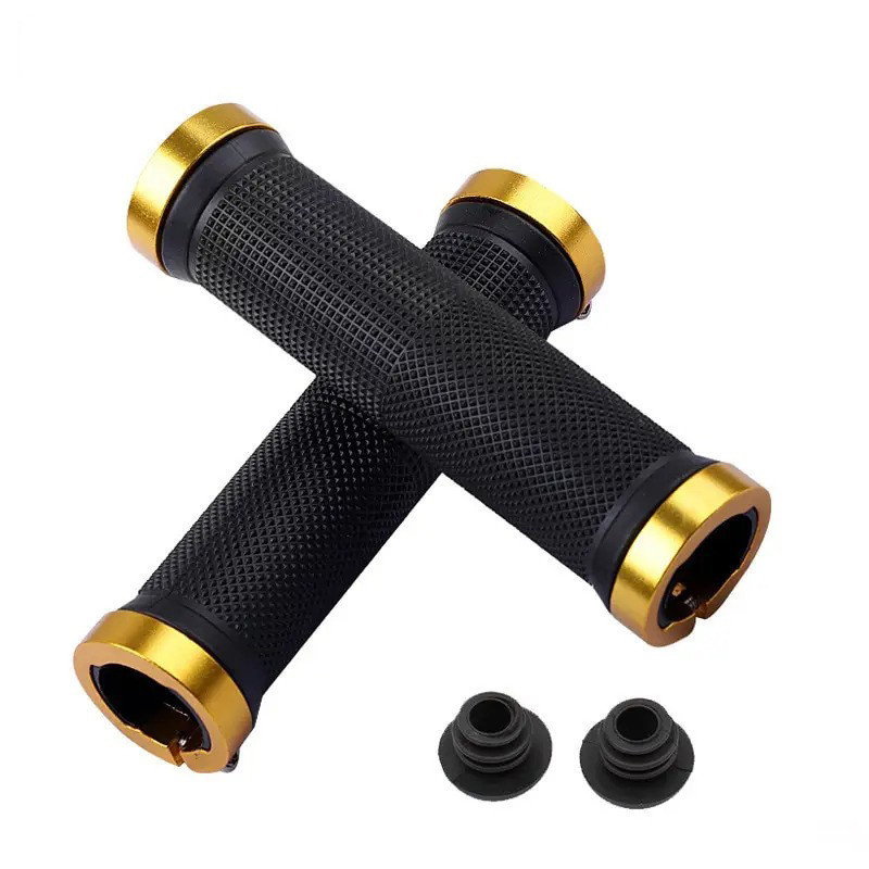 Griffe, Roxar Fahrradlenkergriffe, Schwarz, Goldene Ringe