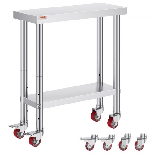 Arbeitstisch 762 X 304,8 X 863,6 Mm Edelstahl Catering Arbeitstisch Etwas 100kg Für Belastbarkeit Lebensmittel Zubereitungstisch Gewerbliche Arbeitstisch Für Küche Bar Restaurantar 4 Verstellbare Füße