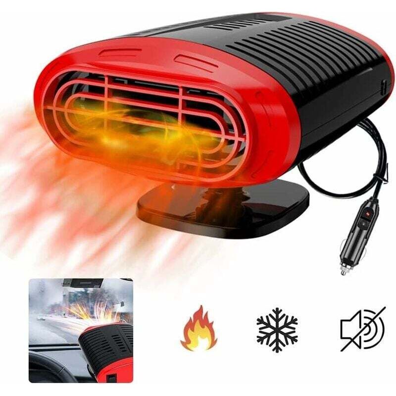 Tragbare Auto-windschutzscheibenheizung Und -enteiser Mit 360-grad-drehhalterung Und Zigarettenanzünderadapter