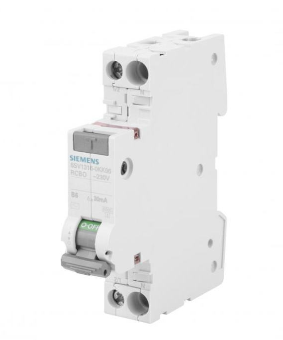 Fehlerstromschutzschalter 2p 6a B 0,03a Typ Ac 6ka 30ma Sentron 5sv1316-0kk06