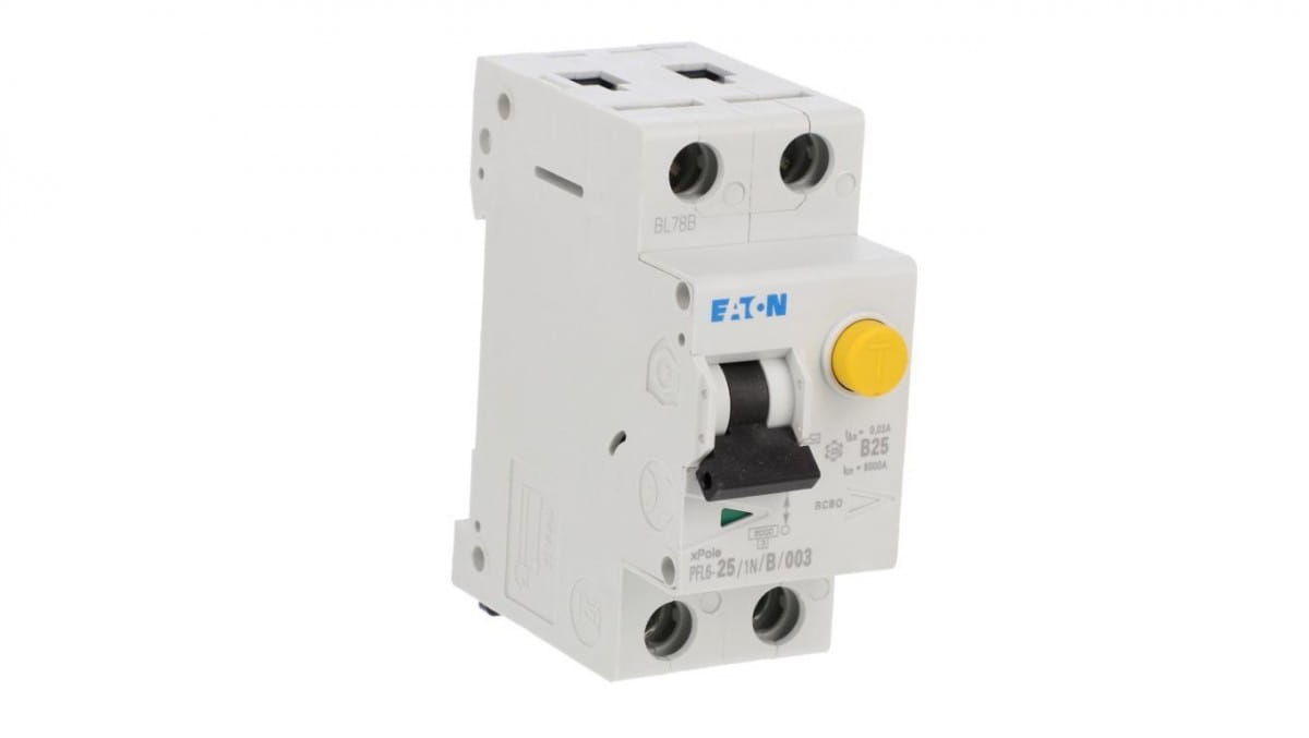 Fehlerstromschutzschalter 2p 25a B 0,03a Typ Ac 6ka Pfl6-25/1n/b/003 286433
