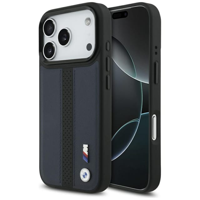 Bmw M Magsafe Hülle Mit Perforiertem Streifenlogo Für Iphone 17 Pro, Marineblau