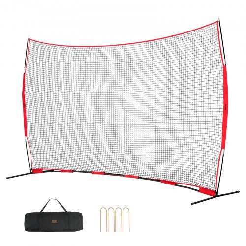 Barrikaden-backstop-netz, Ballsport-absperrnetz, 507 X 140 X 312 Cm Tragbare Übungsausrüstung Mit Tragetasche, Schutzschirm Für Baseball, Softball, Fußball Training Für Den Garten