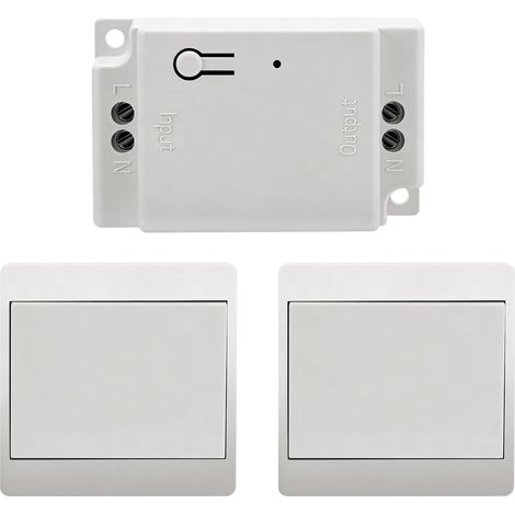 Selbstversorgender Funkschalter, Batterieloses Funk-wechselschalter-set, Ip67 Wasserdicht Für Die Heimbeleuchtung, 200 M Reichweite, Einfache Installation Für Lampen, Außenbereich Und Badezimmer