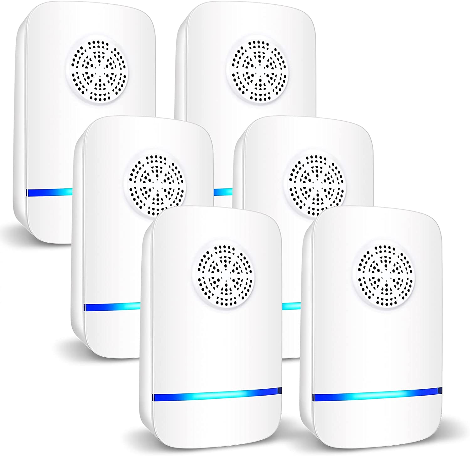 Elektronisches Ultraschall-insekten-, Mäuse- Und Spinnenabwehrgerät, 6er-pack (eu)