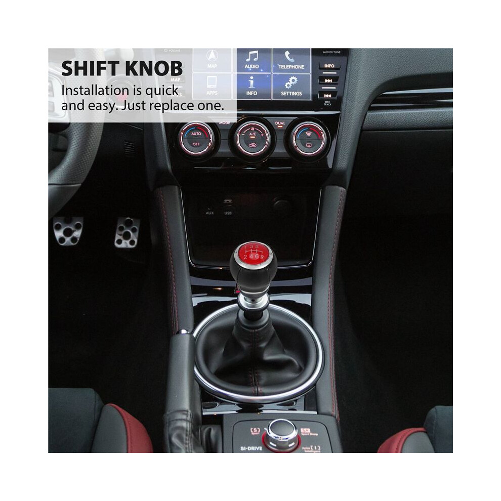 Schaltknauf Für Wrx Sti 6-gang, Kompatibel Mit Impreza Wrx Sti 2009-2018