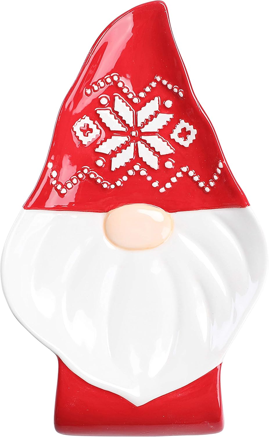 Bico Keramik-zwergen-weihnachtsdekorationstablett 19x11 Cm Rot