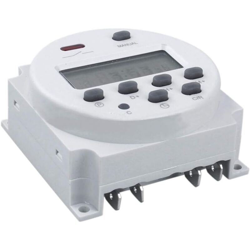Digitaler 12-v-ac/dc-timer – Lcd-programmierbarer Relaisschalter – 12-v-stromversorgung – Programmierung Bis Zu 24 Stunden – Für Elektroinstallationen – Cn101