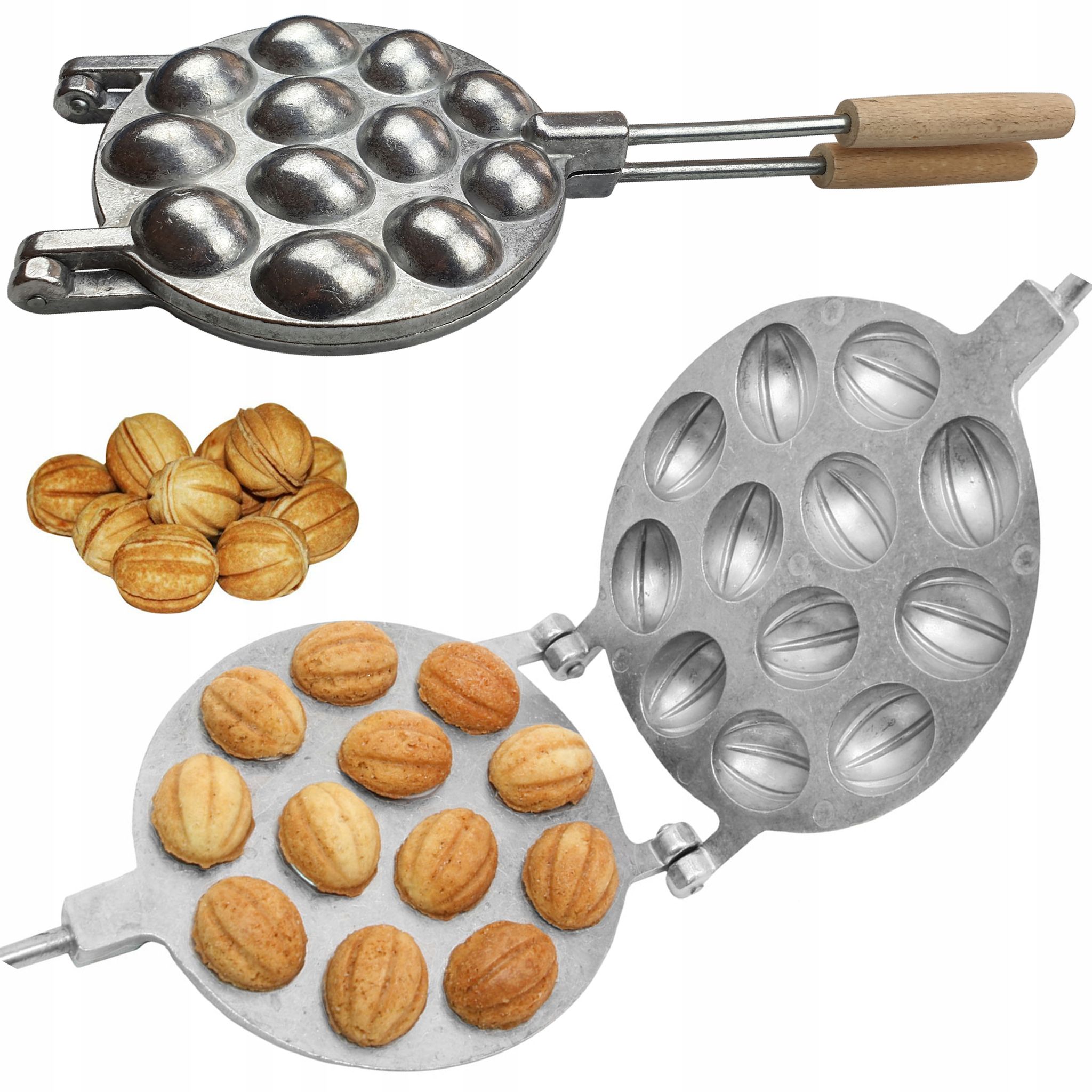 Nussröster-set, 16-teilig, Für Herdplatte, Kuchenform
