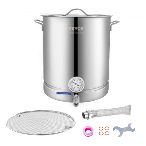 Braukessel Bierbrauanlage Heimbrauanlage 60,57 L Thermometer Gärtopf