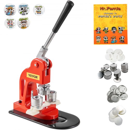Button Maker Maschine, 25 Mm (1 Zoll) Badge Punch Press Kit, Kinder Diy Geschenke Pin Maker, Button Herstellung Zubehör Mit 500 Stk. Button Teile & Kreisschneider & Zauberbuch