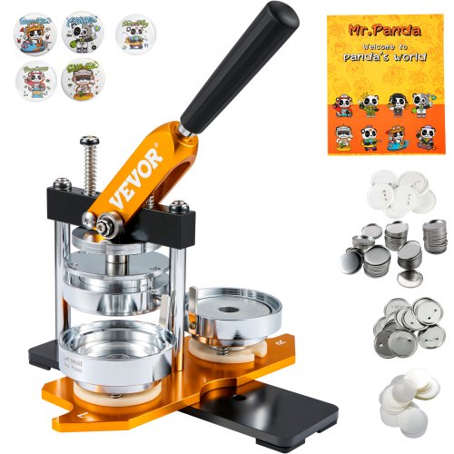 Buttonmaschine 7,62cm Badge Punch Press Kit, Kinder Diy Geschenke Knopfmachermaschine, Button Herstellung Abzeichen Mit 100 Stk. Button Teile & Kreisschneider & Zauberbuch
