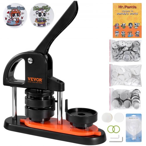 Buttonmaschine Knopfmachermaschine 58mm 100 Stk. Badge Punch Press, Buttonpresse, Diy Badge Press Machine Button Badge Maker Für Personalisiertes Abzeichen Inkl. Zauberbuch Und Kreisschneider