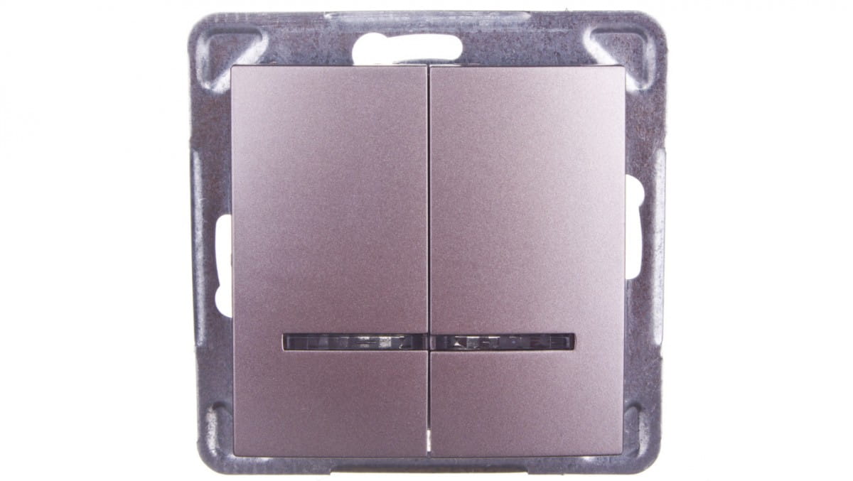 Impresja Kerzenschalter Mit Hintergrundbeleuchtung, Titan Łp-2ys/m/23