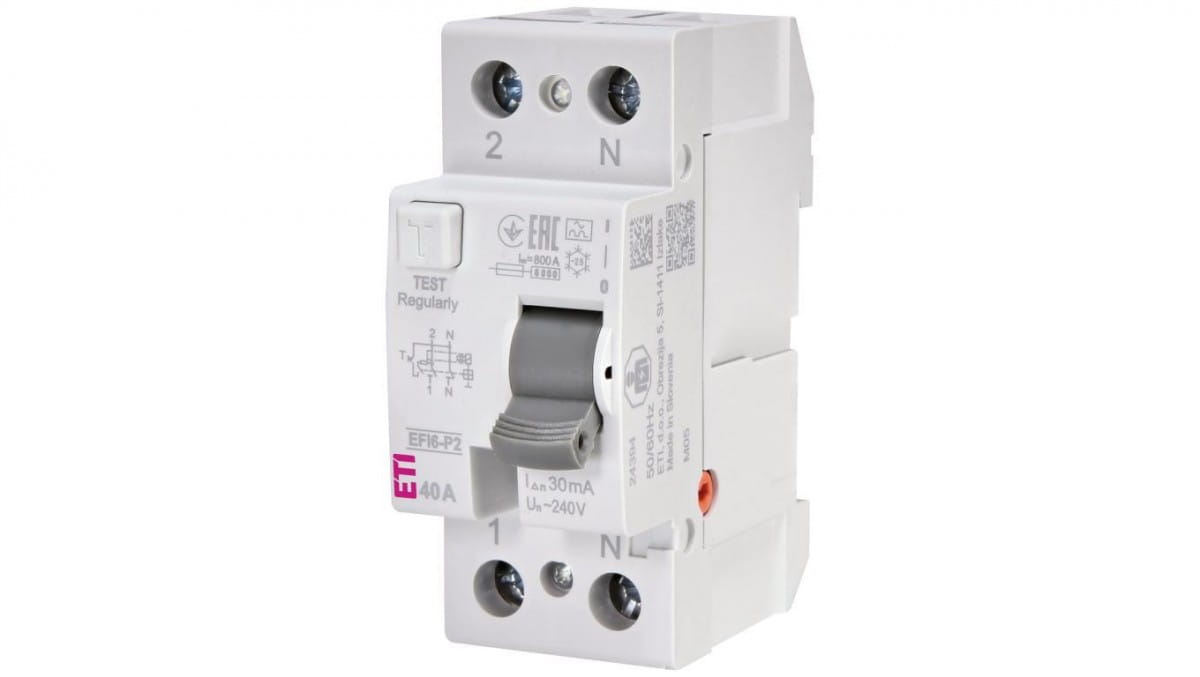 2p 40a 0,03a Fehlerstromschutzschalter Typ A 6ka Efi6-p2 A 40/0,03 002061262