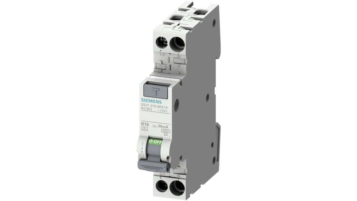 Fehlerstromschutzschalter 2p C 2a 0,03a Typ Ac 6ka 30ma Sentron 5sv1316-1kk02