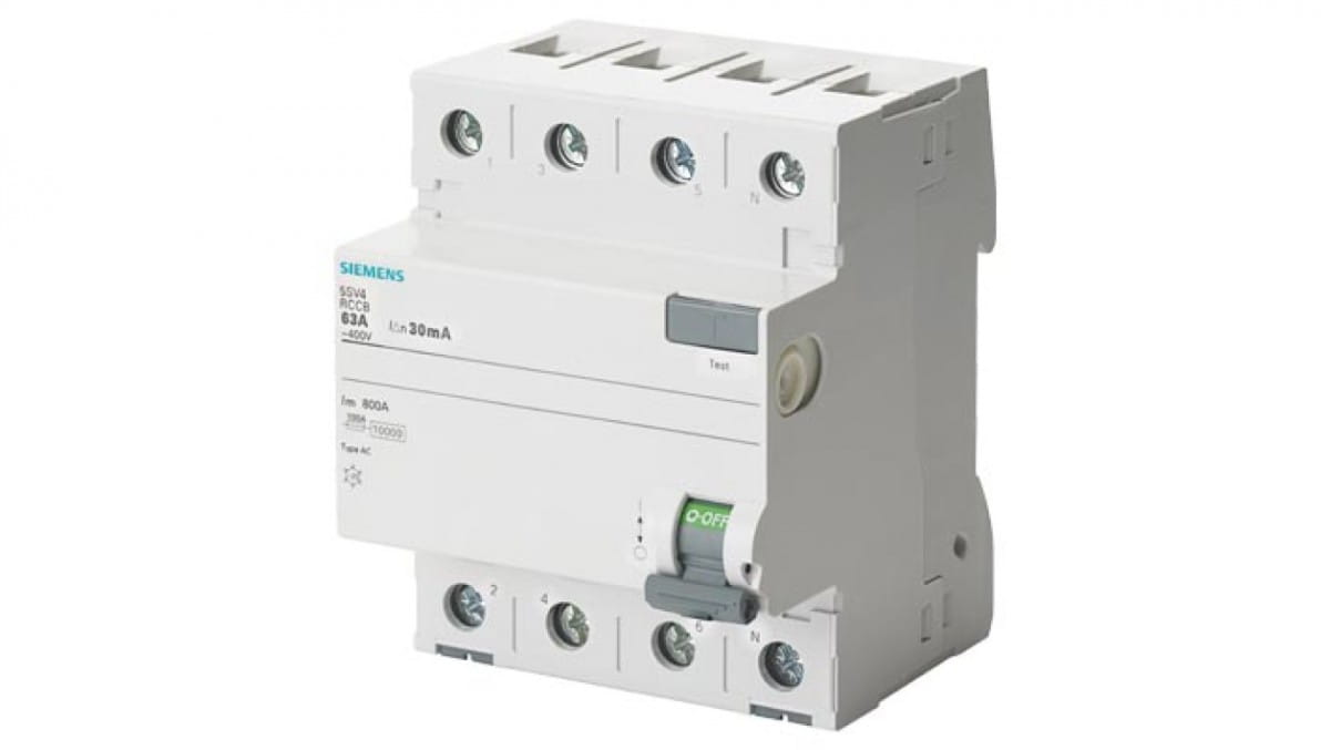 4p 40a 100ma Fehlerstromschutzschalter Typ Ac 5sv4444-0