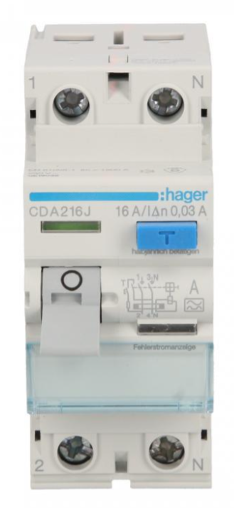 2p 16a 0,03a Fehlerstromschutzschalter Typ A Cda216j