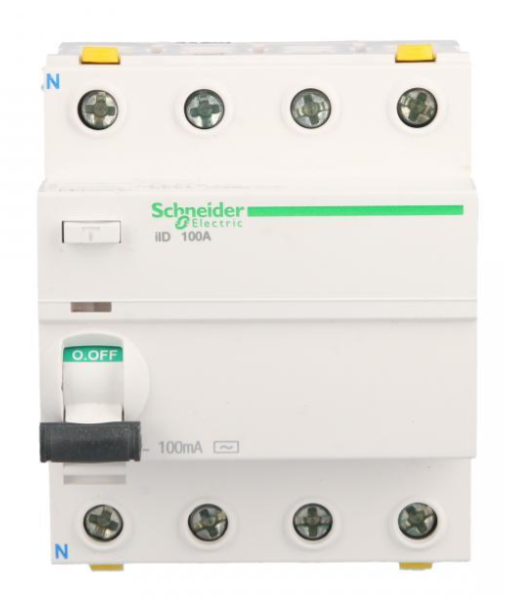 4-poliger 100a 0,1a Fehlerstromschutzschalter Typ Ac A9z12491