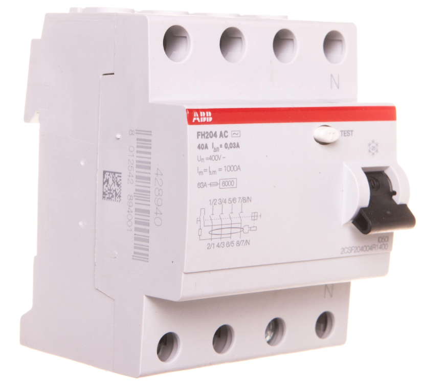 4p 40a 30ma Ac-differenzialschutzschalter Fh204 Ac-40/0.03 2csf204002r1400