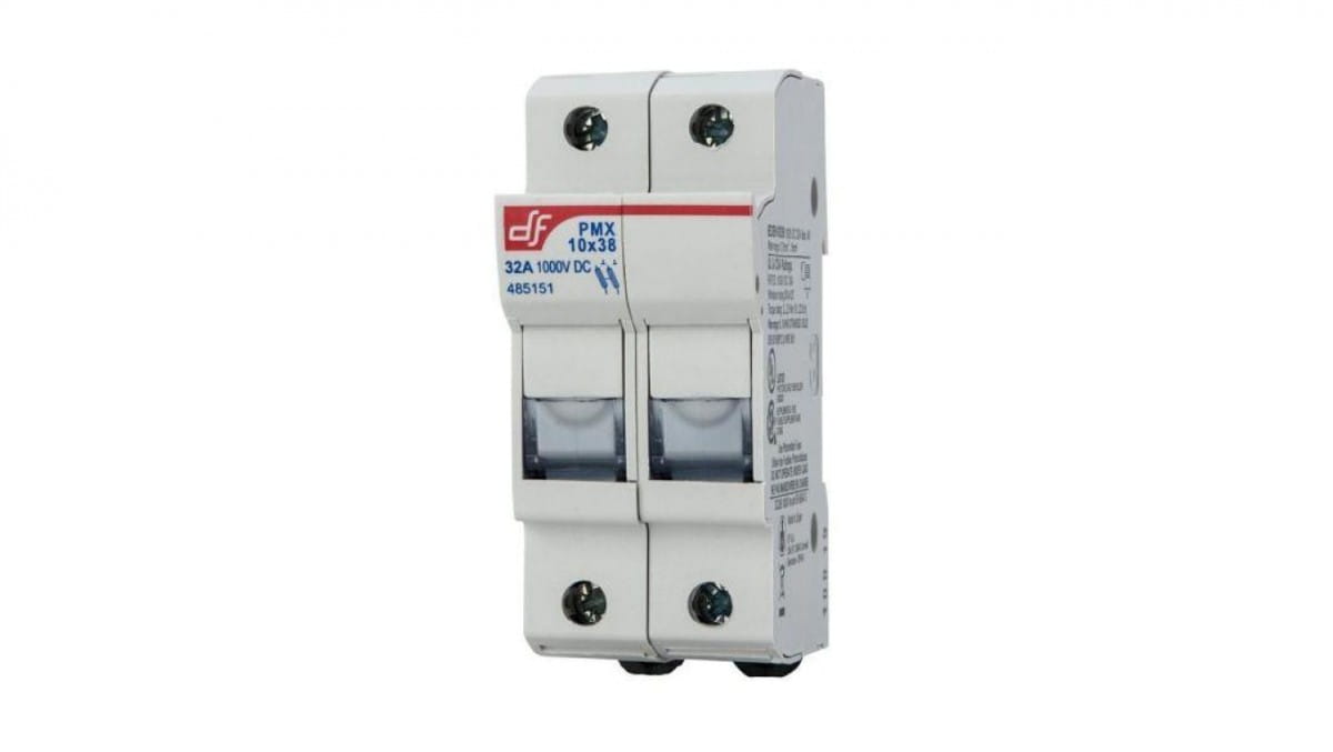 Lasttrennschalter, Sicherungssockel Pmx 2p Für Sicherungen 10x38, 1000 V Dc, 32 A, Für Pv-anlagen 485151